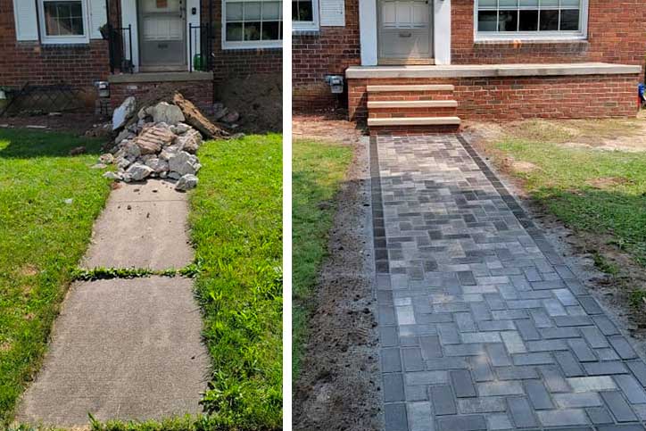 Before and After Brick Porch in Michigan