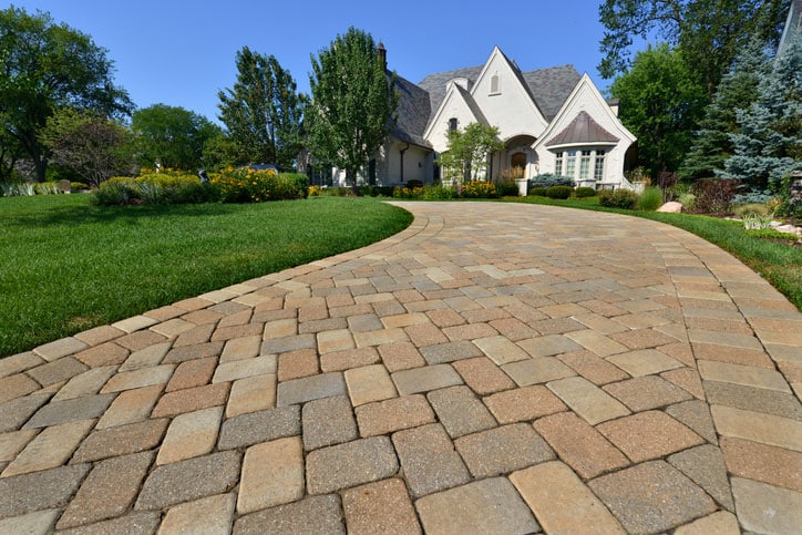 Gorgeous View of Brick Driveway in Michigan