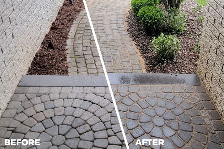 Brick Paver Restoration Before and After