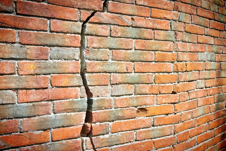Brick Wall with Crack